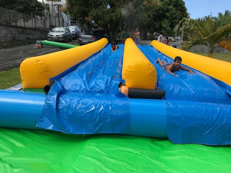 Inflatable water-based structures for children