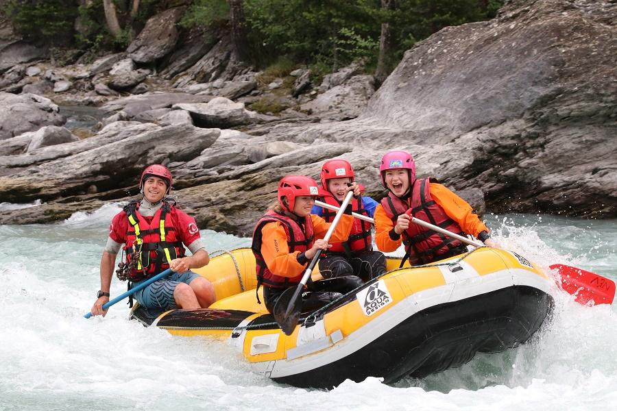 Rafting session on the Durance