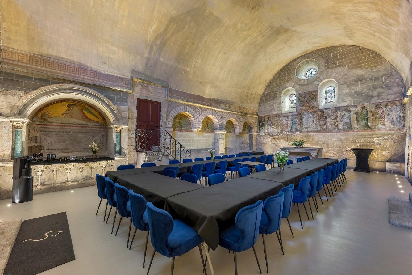A showcase for events in a former abbey on Ile Barbe