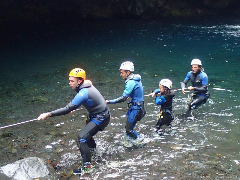Canyoning: water sports, zip lines, jumps, slides