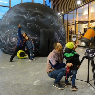 Discovery of Astronomy under an Inflatable Planetarium