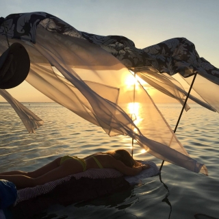 Massage "coucher de soleil" à 2 pers. en mer